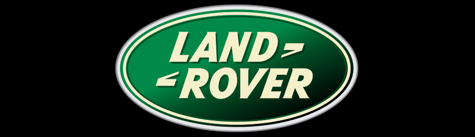 Land Rover logo with black background